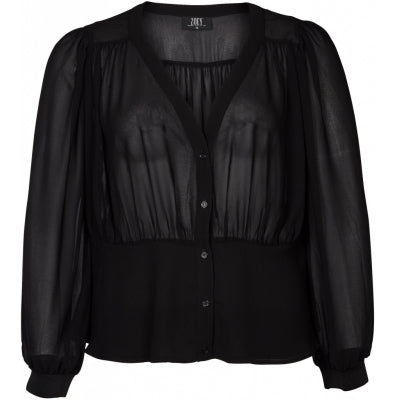 Zoey Amara bluse sort