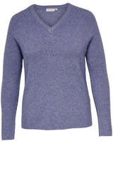 Only Carmakoma Lucca Esly v-hals strik bluse
